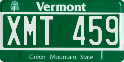 VT license plate XMT459