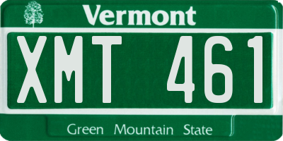 VT license plate XMT461