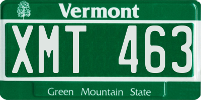 VT license plate XMT463