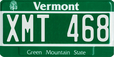 VT license plate XMT468