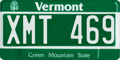 VT license plate XMT469