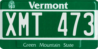 VT license plate XMT473