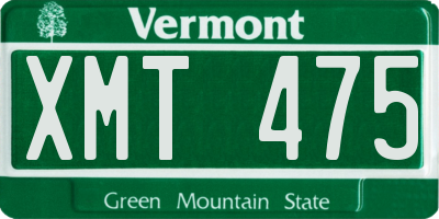 VT license plate XMT475
