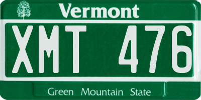 VT license plate XMT476