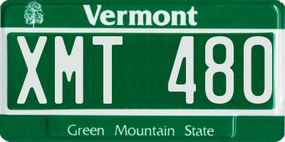 VT license plate XMT480