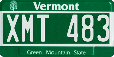 VT license plate XMT483