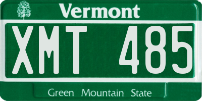 VT license plate XMT485