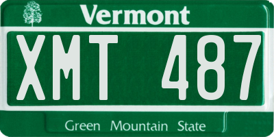 VT license plate XMT487