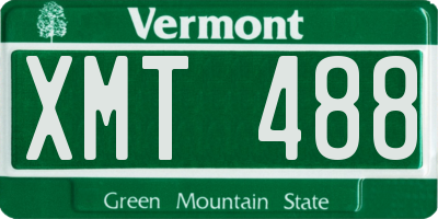 VT license plate XMT488