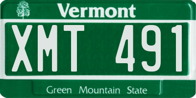 VT license plate XMT491