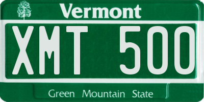 VT license plate XMT500