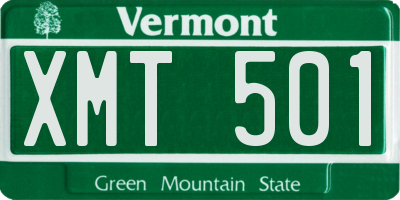 VT license plate XMT501