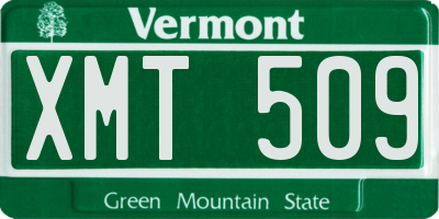 VT license plate XMT509