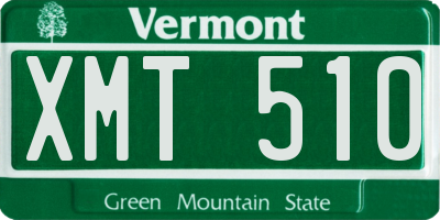 VT license plate XMT510
