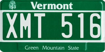 VT license plate XMT516
