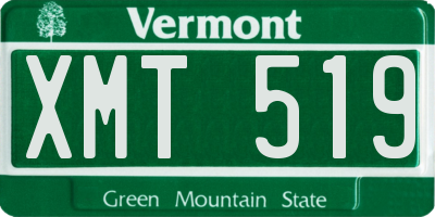 VT license plate XMT519