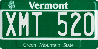 VT license plate XMT520