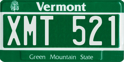 VT license plate XMT521