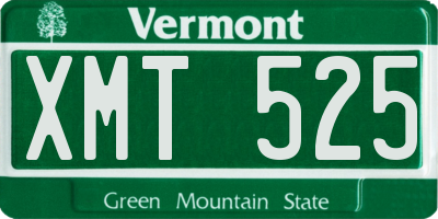 VT license plate XMT525