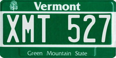 VT license plate XMT527