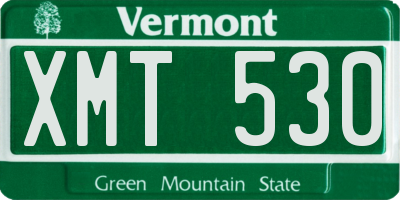VT license plate XMT530