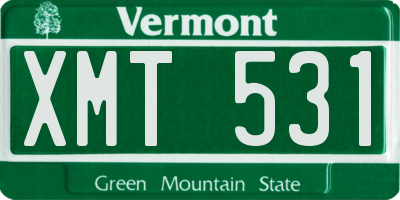 VT license plate XMT531