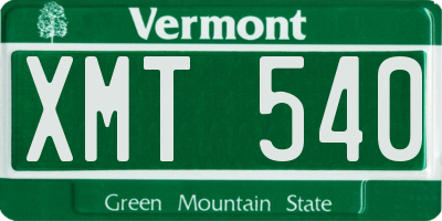 VT license plate XMT540