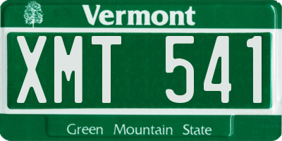 VT license plate XMT541