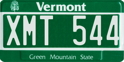 VT license plate XMT544