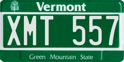 VT license plate XMT557