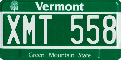 VT license plate XMT558