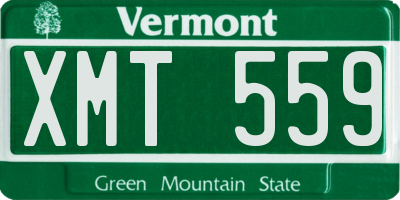 VT license plate XMT559