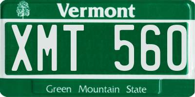 VT license plate XMT560