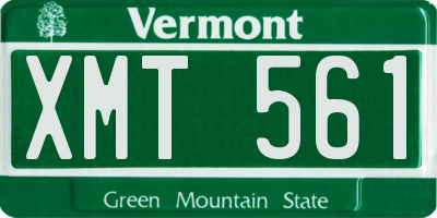 VT license plate XMT561