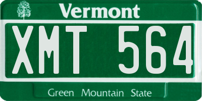 VT license plate XMT564