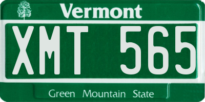 VT license plate XMT565
