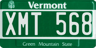 VT license plate XMT568