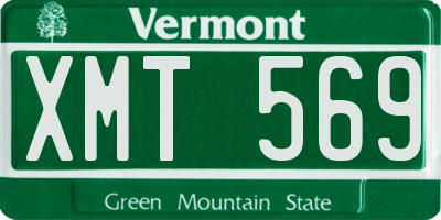 VT license plate XMT569