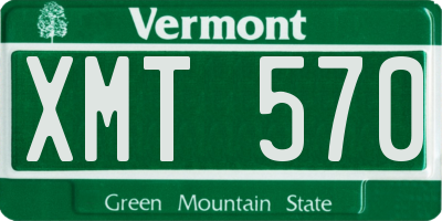 VT license plate XMT570