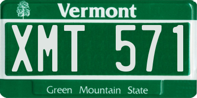 VT license plate XMT571