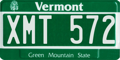 VT license plate XMT572