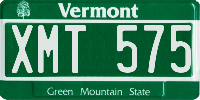 VT license plate XMT575