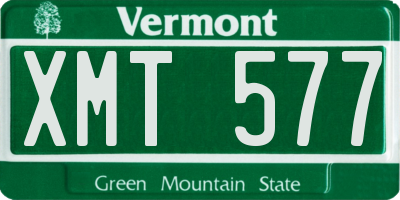 VT license plate XMT577