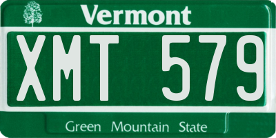 VT license plate XMT579