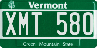 VT license plate XMT580