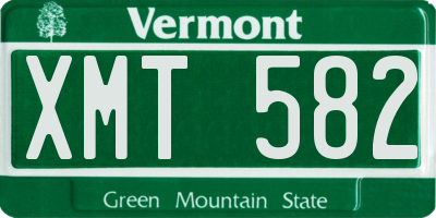 VT license plate XMT582