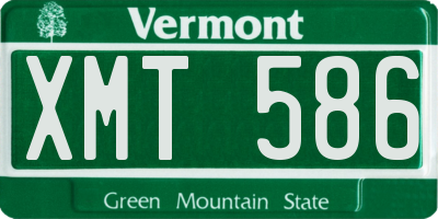 VT license plate XMT586