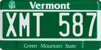 VT license plate XMT587