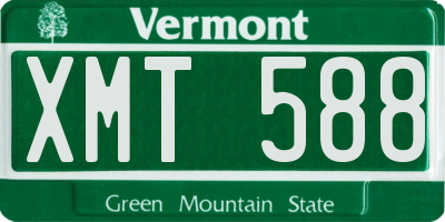 VT license plate XMT588