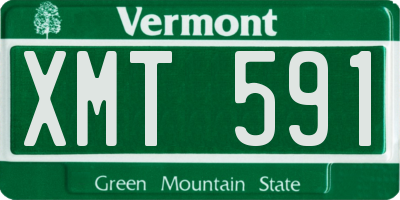 VT license plate XMT591
